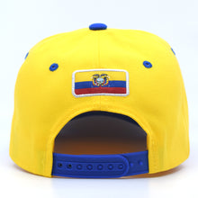 Load image into Gallery viewer, Ecuador Soccer National Pride Snapback Hat – Custom Shield & Trophy Embroidery