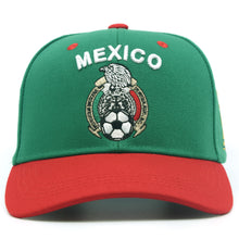 Load image into Gallery viewer, Mexico Soccer National Pride Snapback Hat – Custom Crest & Trophy Embroidery
