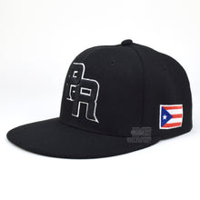 Load image into Gallery viewer, PR Fitted Two Tone Solid Caps Puerto Rico Embroidered hat Front Side Back NEW