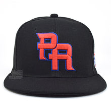 Load image into Gallery viewer, PR Fitted Two Tone Solid Caps Puerto Rico Embroidered hat Front Side Back NEW