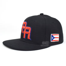 Load image into Gallery viewer, PR Fitted Two Tone Solid Caps Puerto Rico Embroidered hat Front Side Back NEW