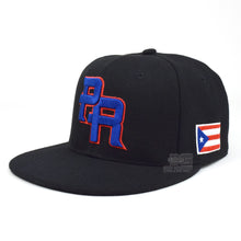 Load image into Gallery viewer, PR Fitted Two Tone Solid Caps Puerto Rico Embroidered hat Front Side Back NEW