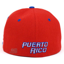 Load image into Gallery viewer, PR Fitted Two Tone Solid Caps Puerto Rico Embroidered hat Front Side Back NEW
