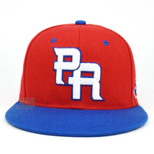 Load image into Gallery viewer, PR Fitted Two Tone Solid Caps Puerto Rico Embroidered hat Front Side Back NEW
