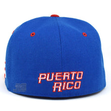 Load image into Gallery viewer, PR Fitted Two Tone Solid Caps Puerto Rico Embroidered hat Front Side Back NEW