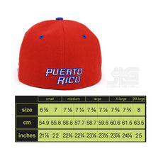 Load image into Gallery viewer, PR Fitted Two Tone Solid Caps Puerto Rico Embroidered hat Front Side Back NEW