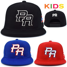 Load image into Gallery viewer, PR Kids Snapback Hats Junior Boys Puerto Rico Flag Embroidery Caps