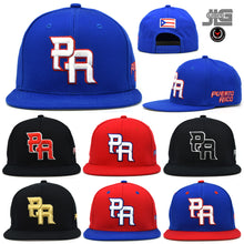 Load image into Gallery viewer, Puerto Rico Cotton Snap Back hat Flag 3D PR Flat Bill PR Baseball Cap PR Hat