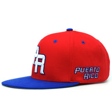 Load image into Gallery viewer, Puerto Rico Cotton Snap Back hat Flag 3D PR Flat Bill PR Baseball Cap PR Hat