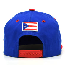 Load image into Gallery viewer, Puerto Rico Cotton Snap Back hat Flag 3D PR Flat Bill PR Baseball Cap PR Hat