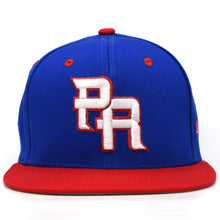 Load image into Gallery viewer, Puerto Rico Cotton Snap Back hat Flag 3D PR Flat Bill PR Baseball Cap PR Hat