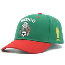 Load image into Gallery viewer, Mexico Soccer National Pride Snapback Hat – Custom Crest &amp; Trophy Embroidery
