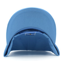 Load image into Gallery viewer, Argentina Soccer National Pride Snapback Hat – Custom Gold Shield &amp; Trophy Embroidery
