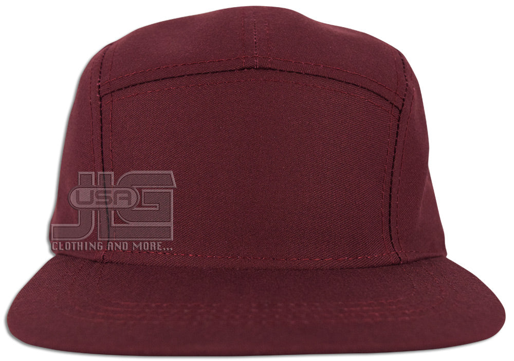 5 Panel Cap Strap-back Adjustable Leather Strap Hat JLGUSA