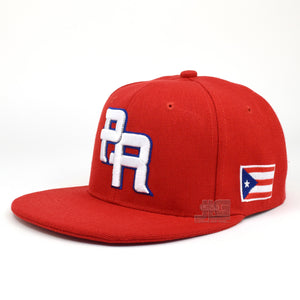 PR Fitted Two Tone Solid Caps Puerto Rico Embroidered hat Front Side Back NEW
