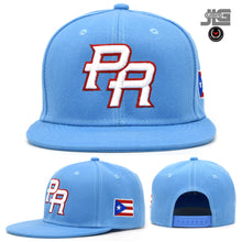 Load image into Gallery viewer, Puerto Rico Snap back 2 Sides Embroidery PR 3D Flag Flat Bill Baseball Cap Hat
