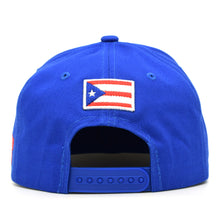 Load image into Gallery viewer, Puerto Rico Cotton Snap Back hat Flag 3D PR Flat Bill PR Baseball Cap PR Hat

