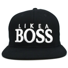 Load image into Gallery viewer, Like a Boss New Embroidery Adjustable Snapback Hat Cap
